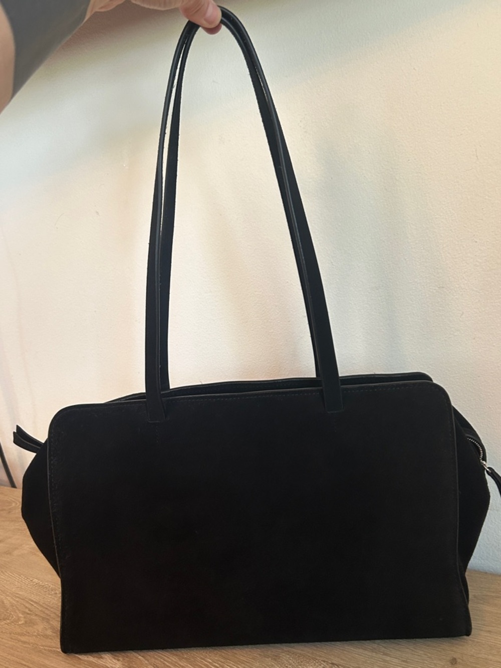 COS Black Suede Shoulder Bag - Classic Everyday Shoulder Bag - Picture 2 of 5